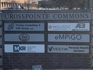 Crosspointe Commons Sign - MKR Logo Added!